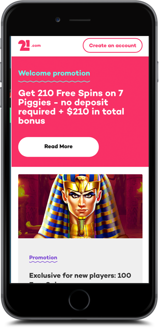 21.com bonus de casino sans dépôt