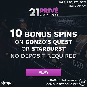 21 Prive Casino Bonus Sans Dépôt